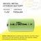 Exell Battery 2/3AA NiMH 700mAh 1.2V Button top Rechargeable Battery EBC-506 - alternate 6